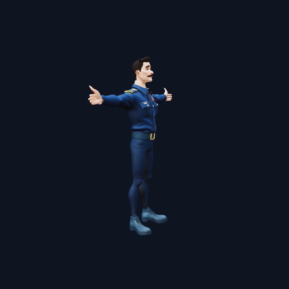 Animated Navy Officer model pack
